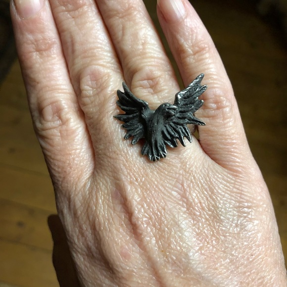 PERFECT Halloween Raven Alchemy Size 7 Ring - Picture 3 of 3